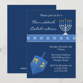Uitnodiging van de partij Hanukkah (Voorkant / Achterkant)