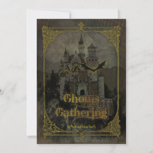 Uitnodiging van de partij Haunted Castle Halloween