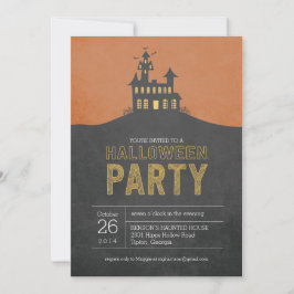 Uitnodiging van de partij Haunted House Halloween