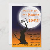 Uitnodiging van de partij Haunted House Halloween (Achterkant)