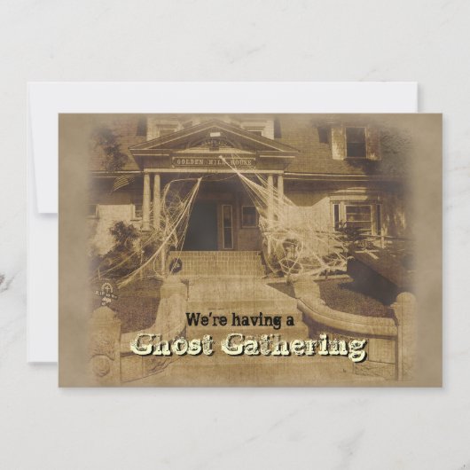 Uitnodiging van de partij Haunted House Halloween (Voorkant)