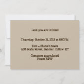 Uitnodiging van de partij Haunted House Halloween (Achterkant)