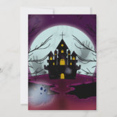 Uitnodiging van de partij Haunted House Halloween (Achterkant)