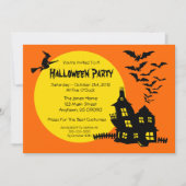 Uitnodiging van de partij Haunted House Halloween (Voorkant)