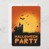 Uitnodiging van de partij Haunted House Halloween (Voorkant)