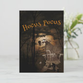 Uitnodiging van de partij Hocus Pocus Halloween (Staand voorkant)