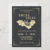 Uitnodiging van de partij Hocus Pocus Halloween (Voorkant)