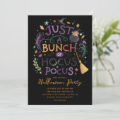 Uitnodiging van de partij Hocus Pocus Halloween (Staand voorkant)