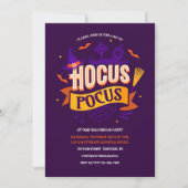 Uitnodiging van de partij Hocus Pocus Halloween (Voorkant)
