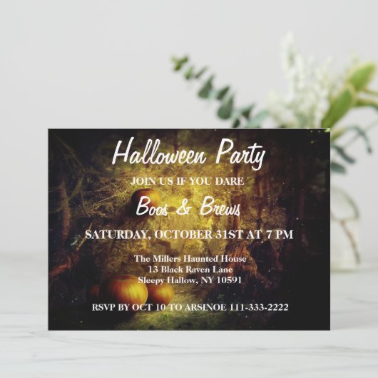 Uitnodiging van de partij Holiday Pumpkin Patch (Staand voorkant)