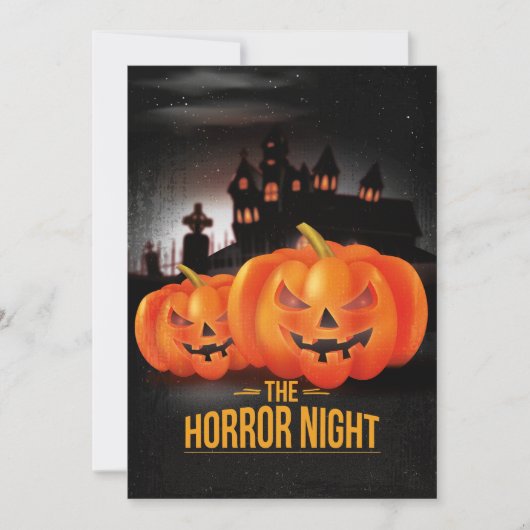 Uitnodiging van de partij Horror Night Halloween (Voorkant)