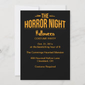 Uitnodiging van de partij Horror Night Halloween (Achterkant)