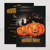 Uitnodiging van de partij Horror Night Halloween (Voorkant / Achterkant)