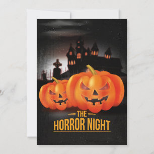 Uitnodiging van de partij Horror Night Halloween