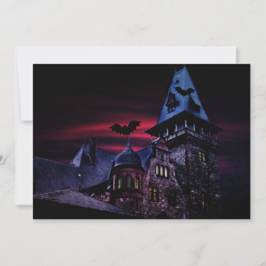 Uitnodiging van de partij Horror Night Halloween (Achterkant)