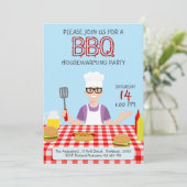 Uitnodiging van de partij Housewarming BBQ (Staand voorkant)