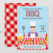 Uitnodiging van de partij Housewarming BBQ (Voorkant / Achterkant)
