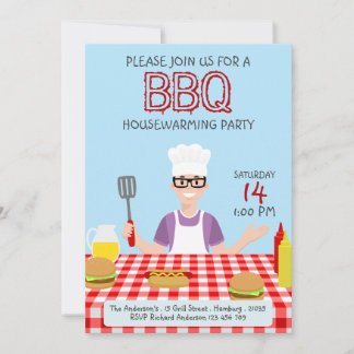 Uitnodiging van de partij Housewarming BBQ