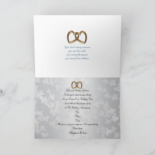 uitnodiging van de partij hydrangeas blue 25 - jar (Binnen)