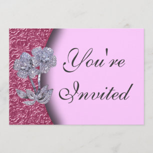Uitnodiging van de partij Jeweled Diamond Flowers
