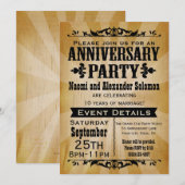 Uitnodiging van de  partij Jubileum (Voorkant / Achterkant)