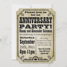 Uitnodiging van de partij Jubileum van het oude  l