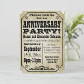 Uitnodiging van de partij Jubileum van het oude  l (Staand voorkant)