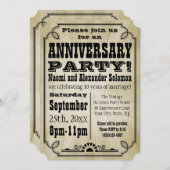 Uitnodiging van de partij Jubileum van het oude  l (Voorkant / Achterkant)