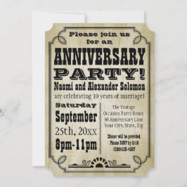 Uitnodiging van de partij Jubileum van het oude  l