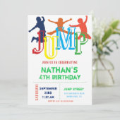 Uitnodiging van de partij Jump Bounce House Birthd (Staand voorkant)