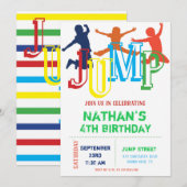 Uitnodiging van de partij Jump Bounce House Birthd (Voorkant / Achterkant)