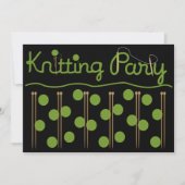 Uitnodiging van de partij Knitting (Voorkant)