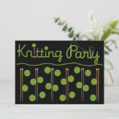Uitnodiging van de partij Knitting (Staand voorkant)