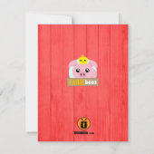 Uitnodiging van de partij "Kute Farm Animals" (Achterkant)