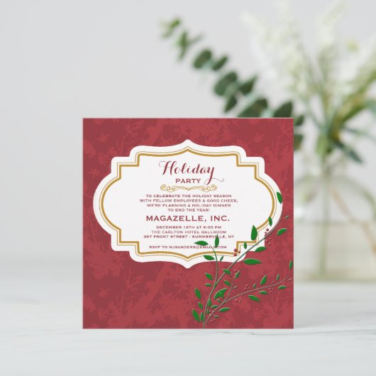 Uitnodiging van de  partij Label Holiday (Staand voorkant)