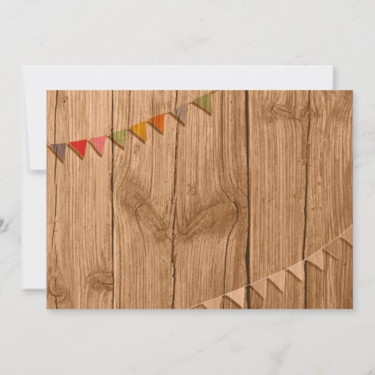 Uitnodiging van de partij Landschap Wood Bunting (Achterkant)