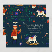 Uitnodiging van de partij Little Soldier Birthday (Voorkant / Achterkant)