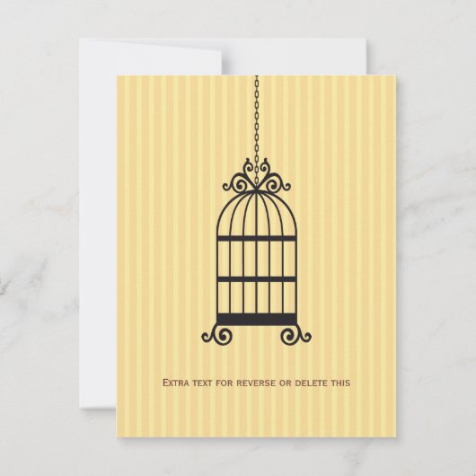 Uitnodiging van de partij Lovevogels Yellow Engage (Achterkant)