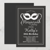 uitnodiging van de partij MASQUERADE (Voorkant / Achterkant)