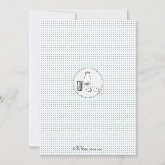 Uitnodiging van de partij Melk en Cookies (Achterkant)