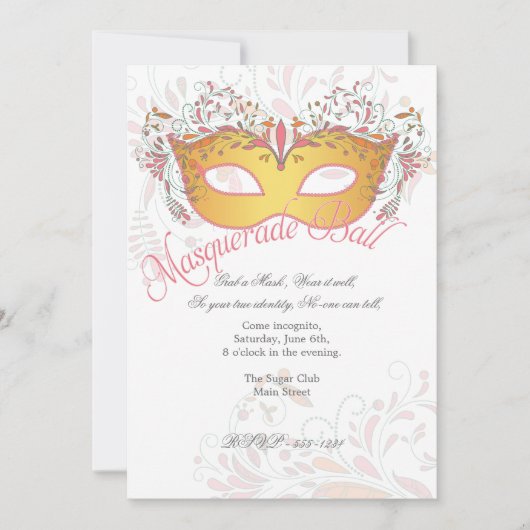 Uitnodiging van de partij Midsummers Night Masquer (Voorkant)