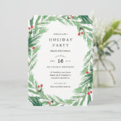 Uitnodiging van de partij Mistletoe Holiday (Staand voorkant)