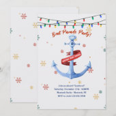 Uitnodiging van de partij Nautical Boat Parade (Voorkant / Achterkant)