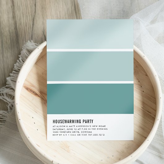 Uitnodiging van de partij Paint Chip Housewarming