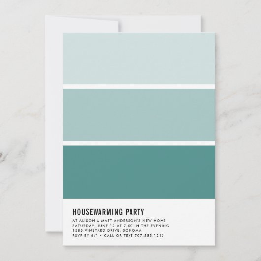 Uitnodiging van de partij Paint Chip Housewarming (Voorkant)