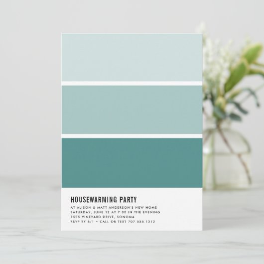 Uitnodiging van de partij Paint Chip Housewarming (Staand voorkant)