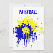Uitnodiging van de partij Paintball (Voorkant)