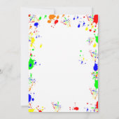 Uitnodiging van de partij Paintball (Achterkant)