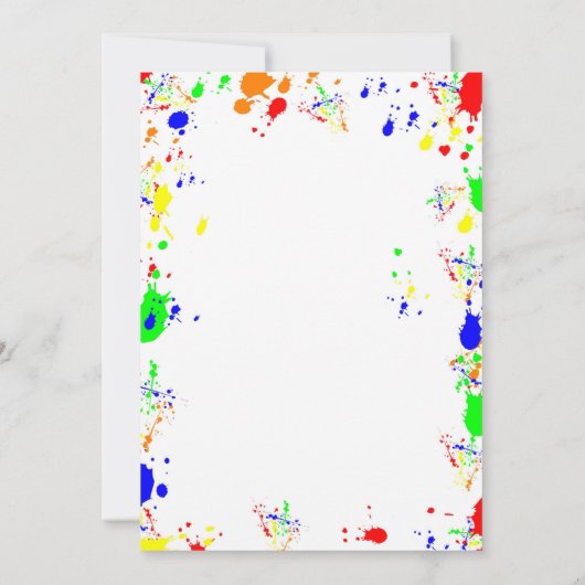 Uitnodiging van de partij Paintball (Achterkant)