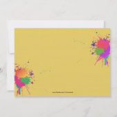 Uitnodiging van de partij Paintball (Achterkant)